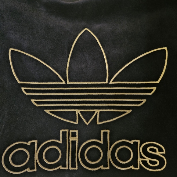 Adidas originals trefoil velour crewneck sweatshirt - Picture 8 of 8